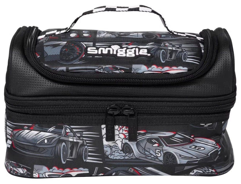 Smiggle race car backpack