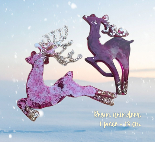 Handmade resin reindeer
