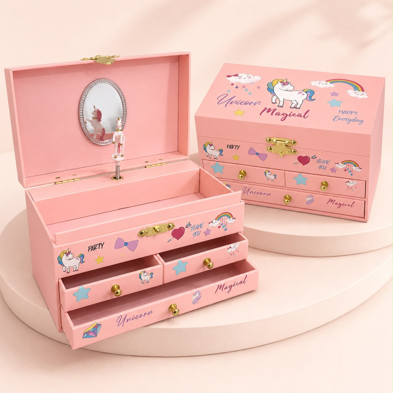 Unicorn jewelry music box