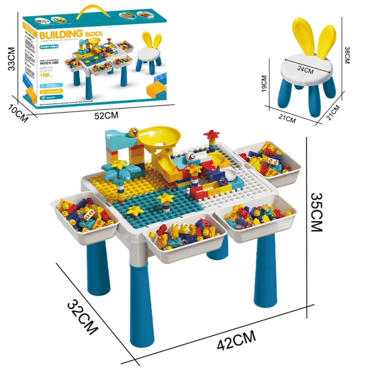 Library Table Blocks Building blocks study table – Magic Art LB