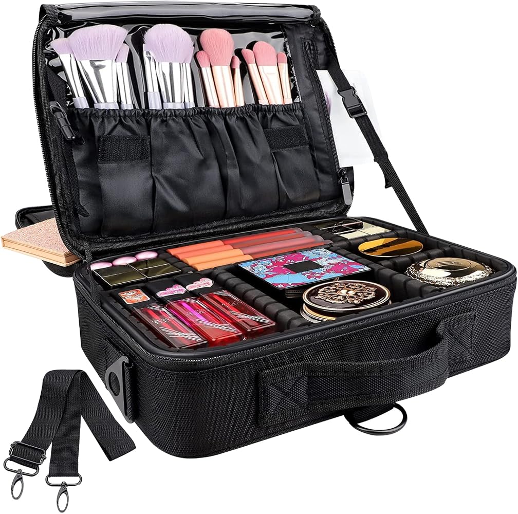 Large travel makeup case