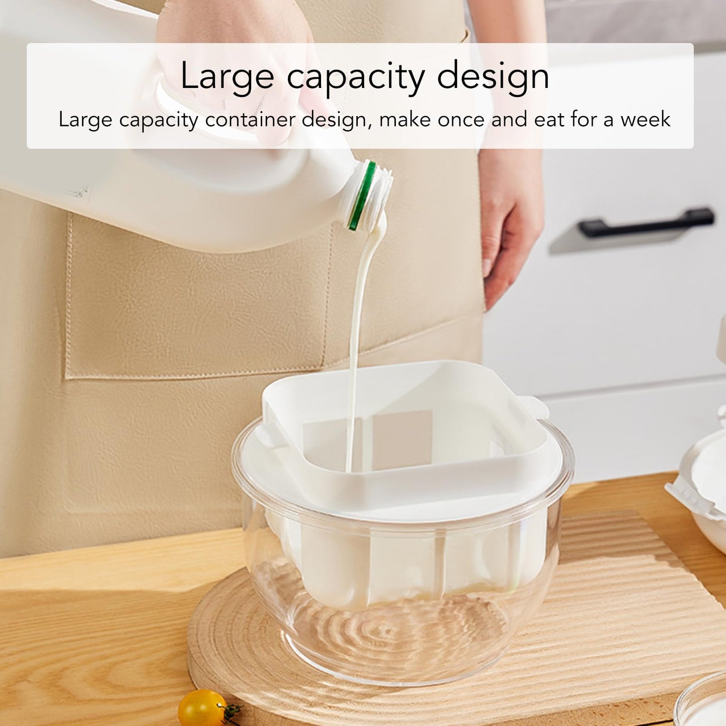 Large yogurt and labne strainer
