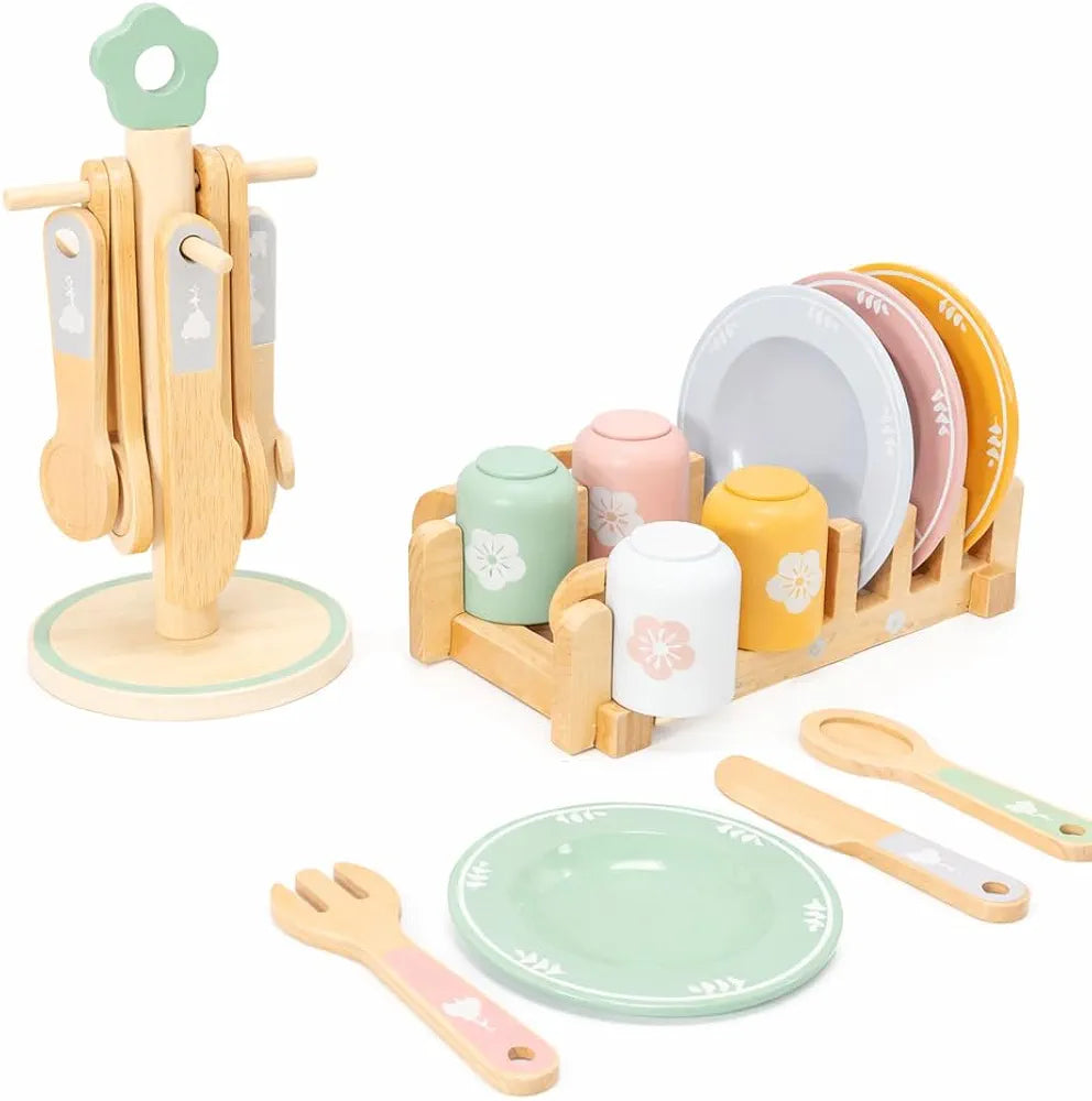 My little dinnerware wood set