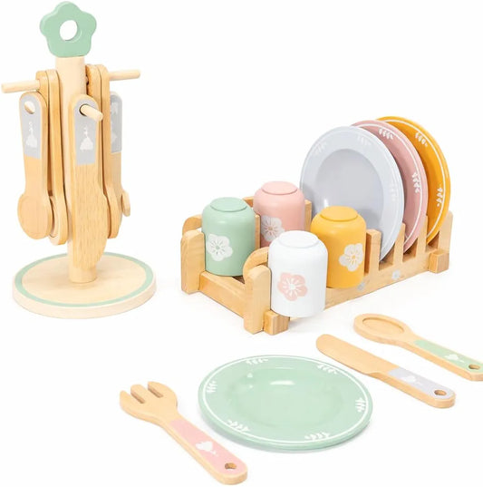 My little dinnerware wood set