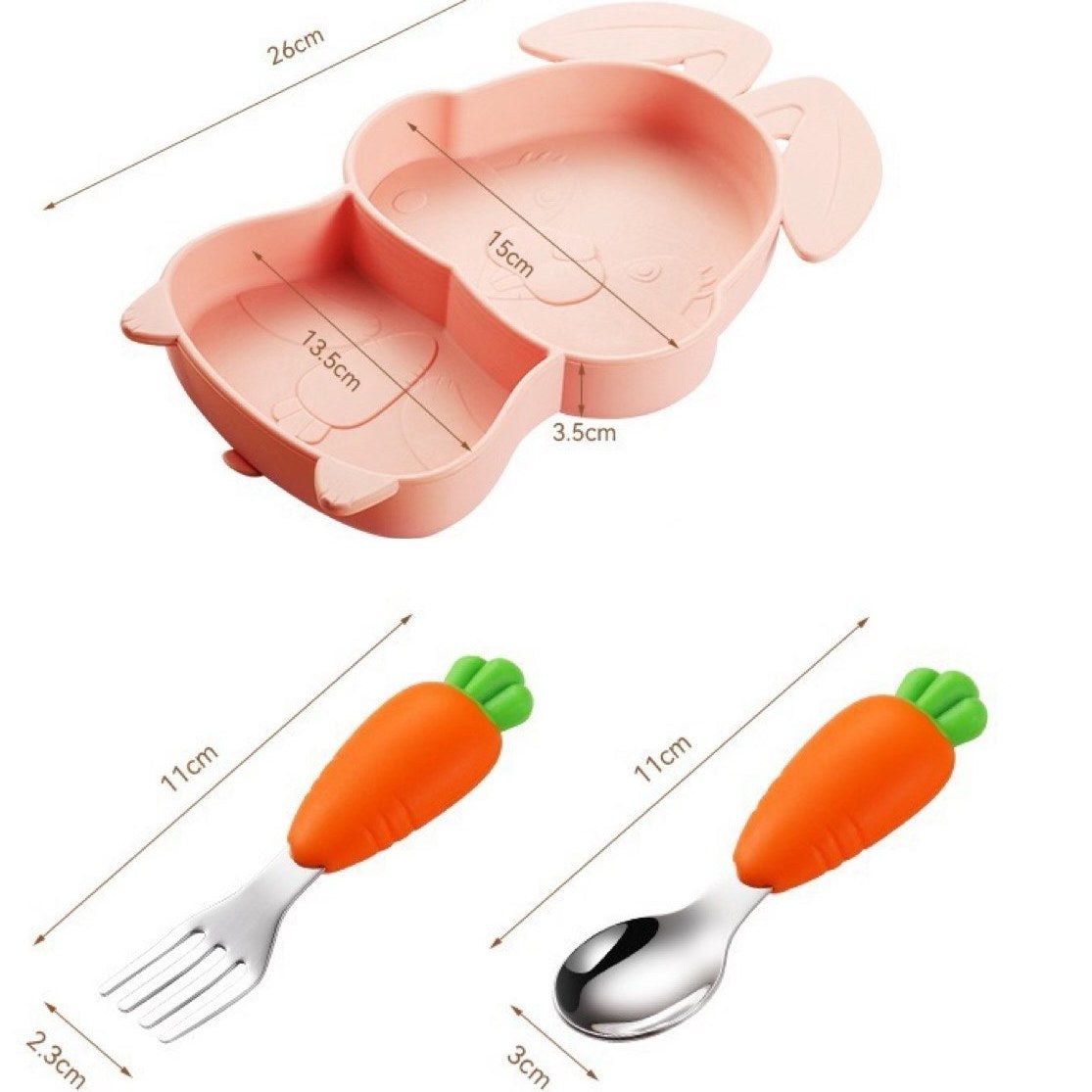 Rabbit silicone tableware