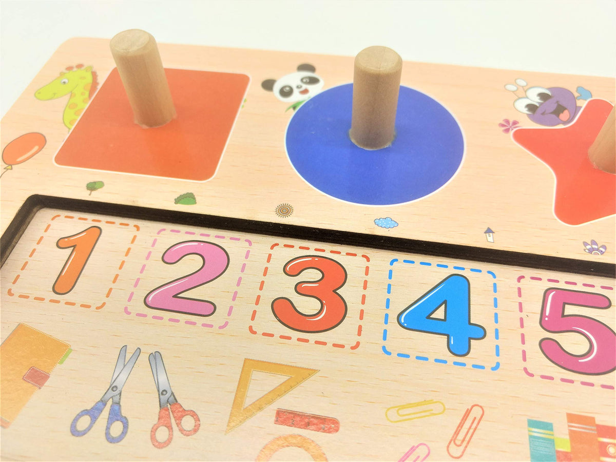 Shapes and numbers wooden toy