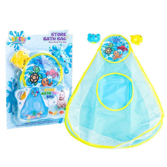 Bath toys storage basket blue/yellow