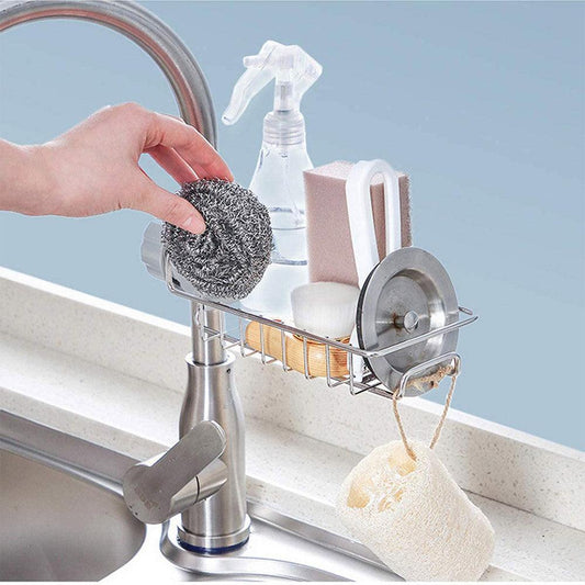 Stainless steel faucet rack