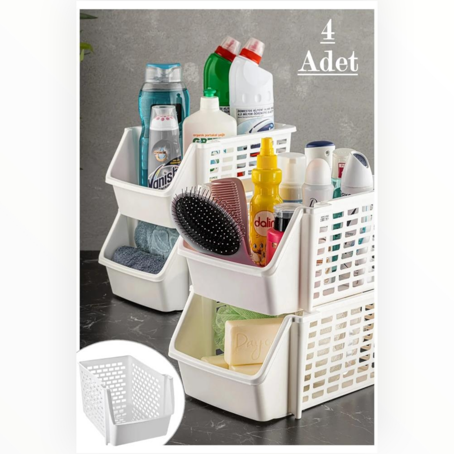 Stackable multipurpose basket