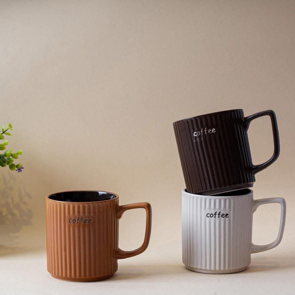 Ceramic coffee mugs - set of 4