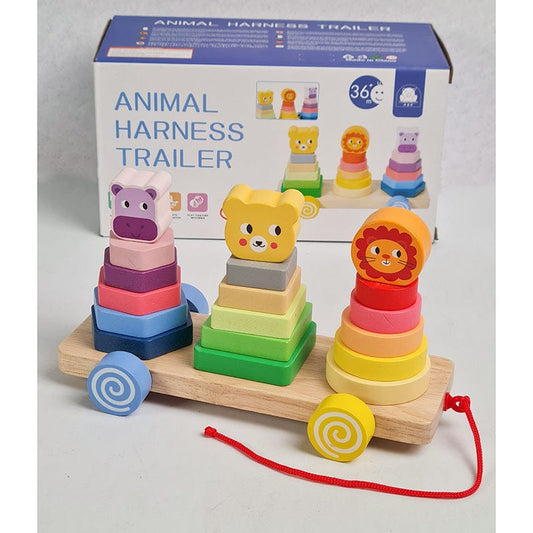 Animal harness trailer