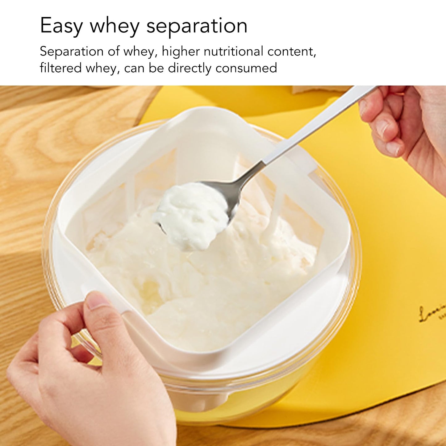 Large yogurt and labne strainer