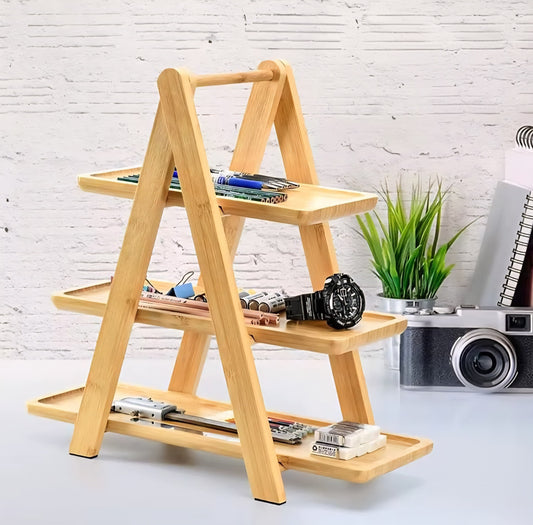 3 tier bamboo tray