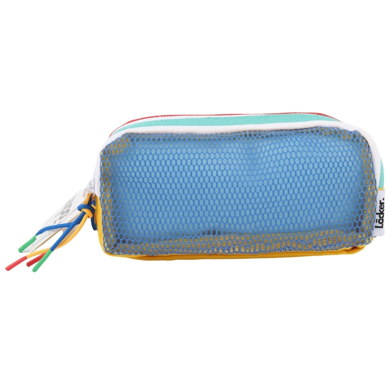 Locker Soda pop backpack and pencil case - yellow & royal blue