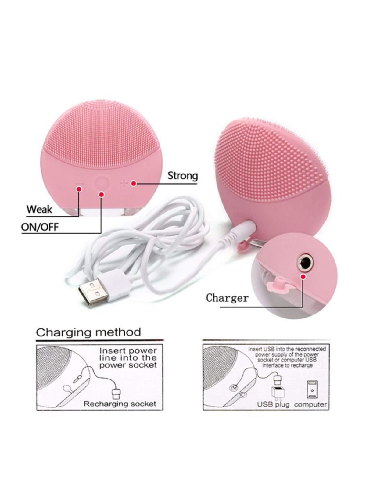 Electric face brush and massager