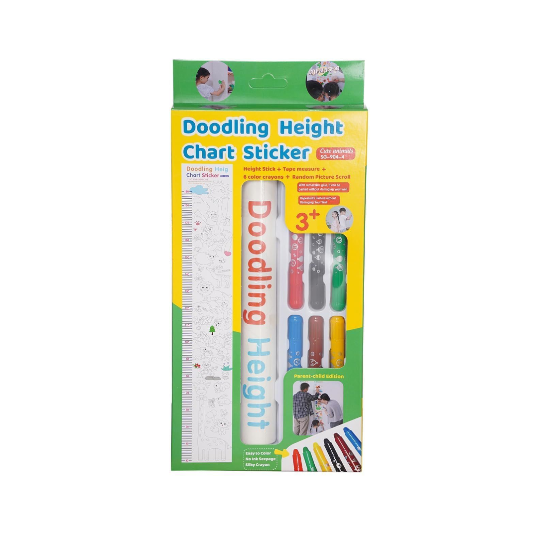 Doodling height chart - animals
