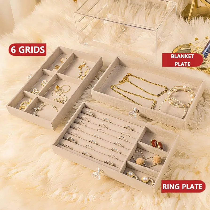 Acrylic organizer with 3 drawers