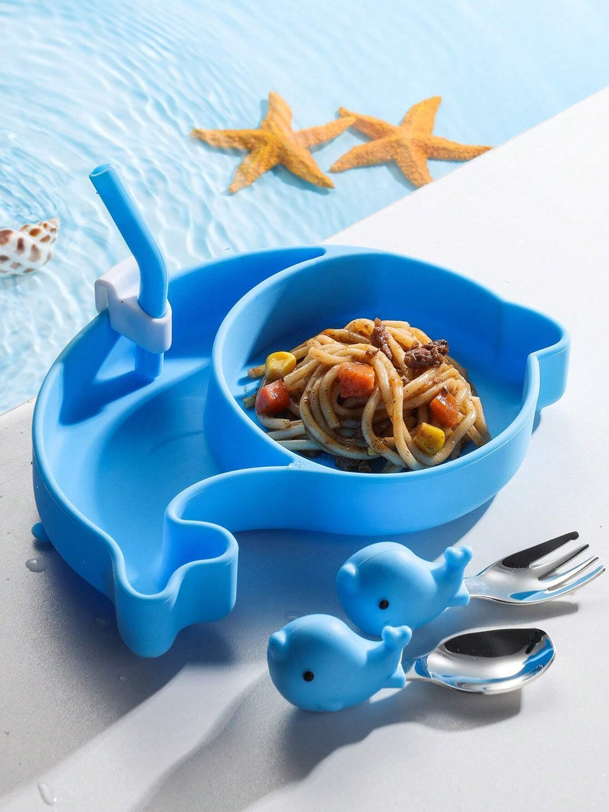 Dolphin silicone tableware