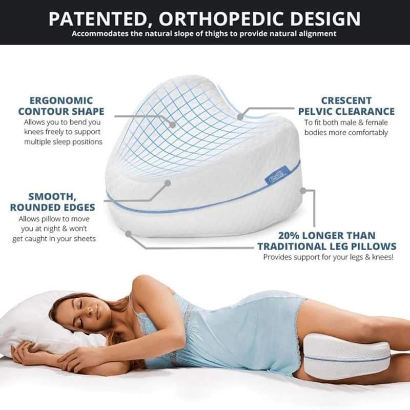 Memory foam knee pillow