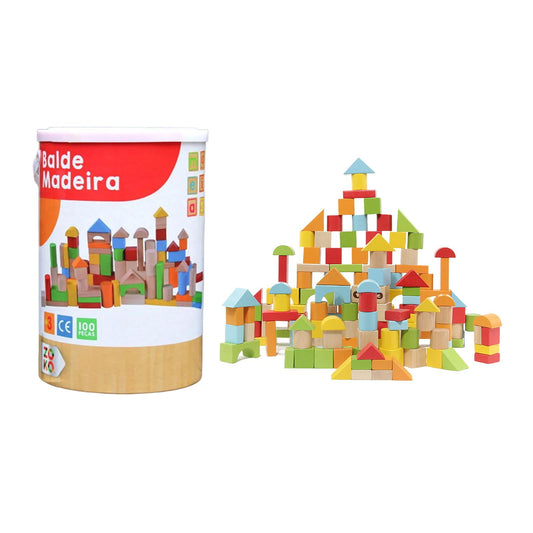 100 pcs wooden blocks
