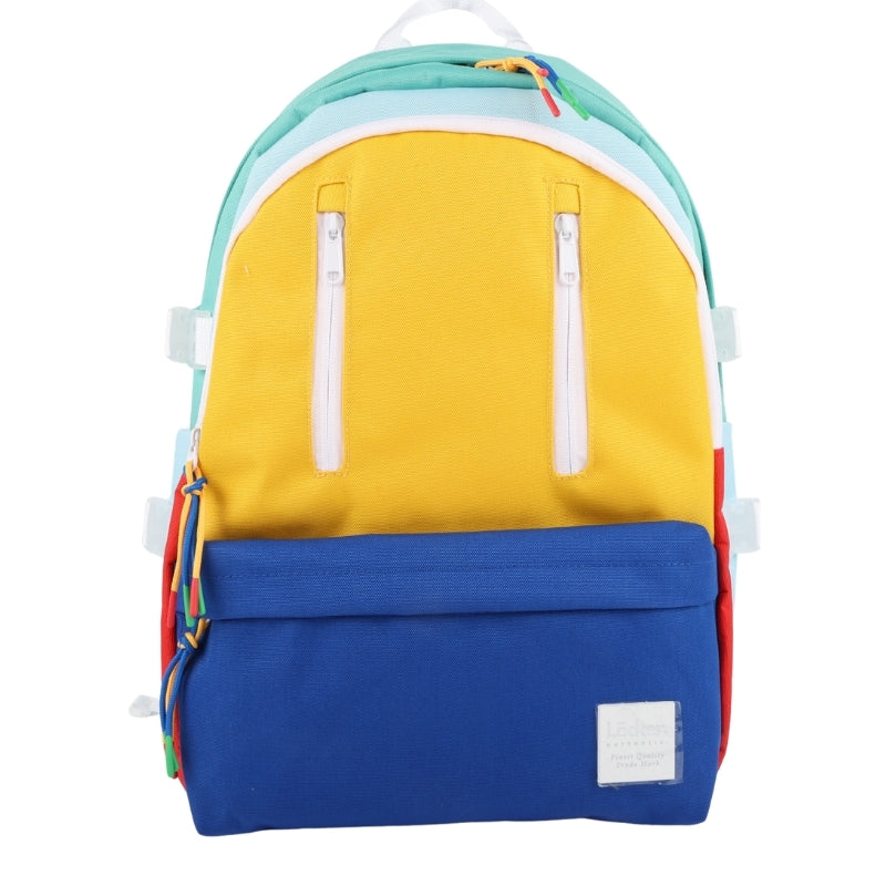 Locker Soda pop backpack and pencil case - yellow & royal blue