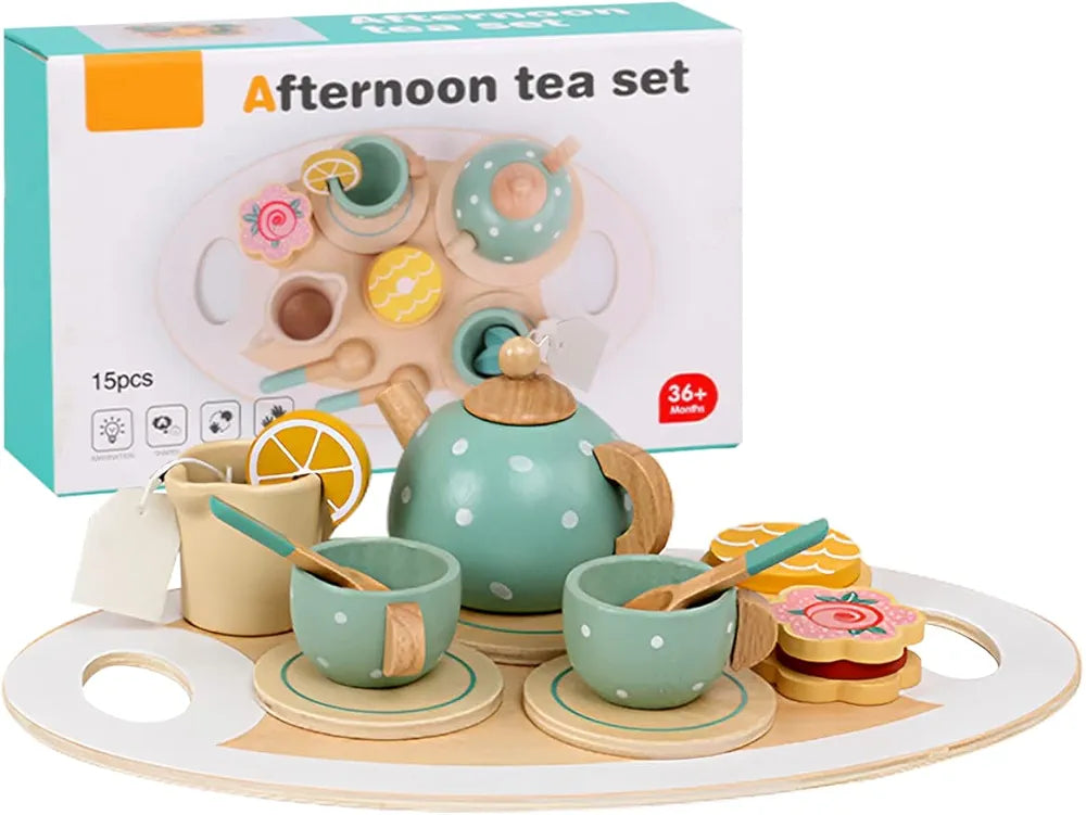 Wooden tea set