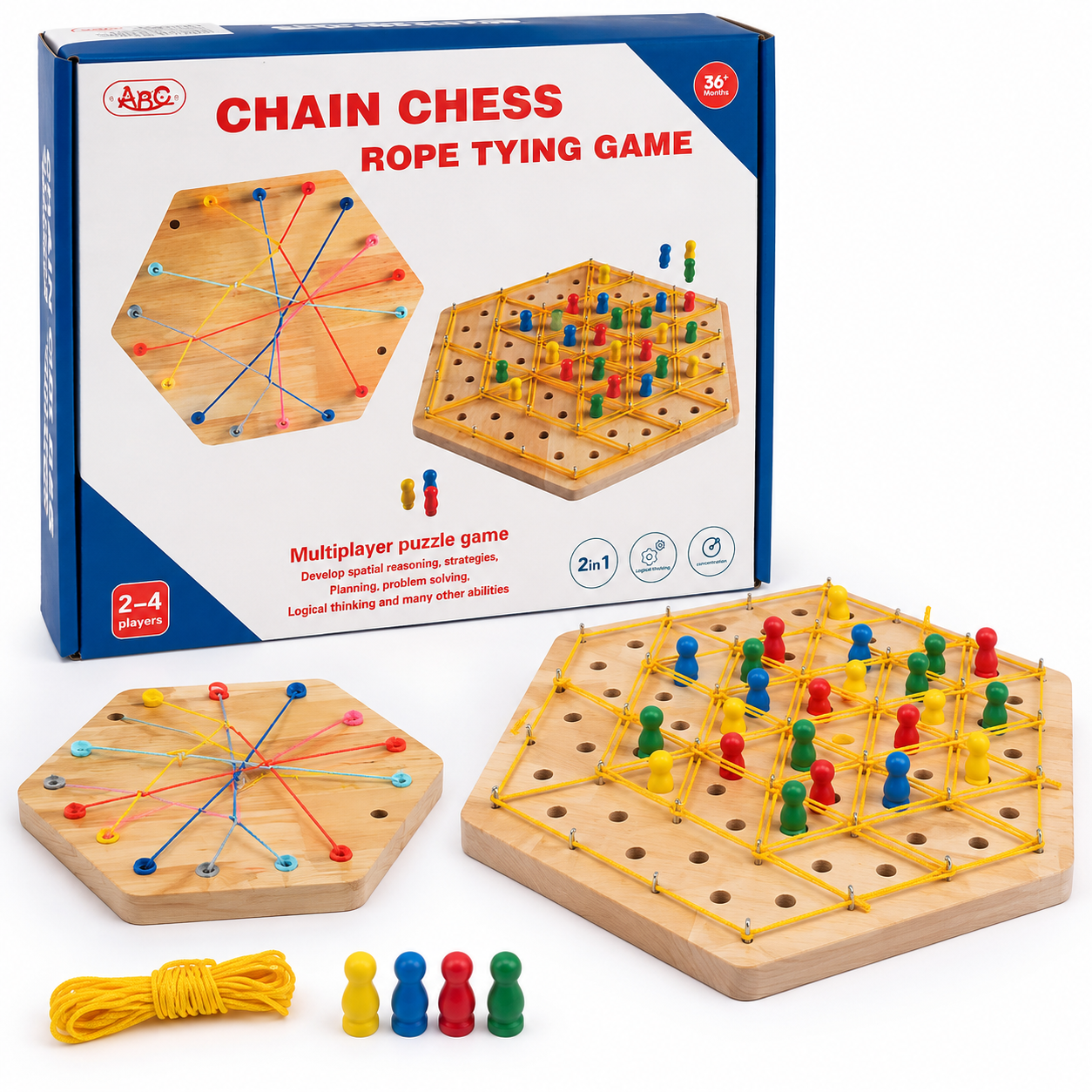 2 in 1 chain chess and rope tying