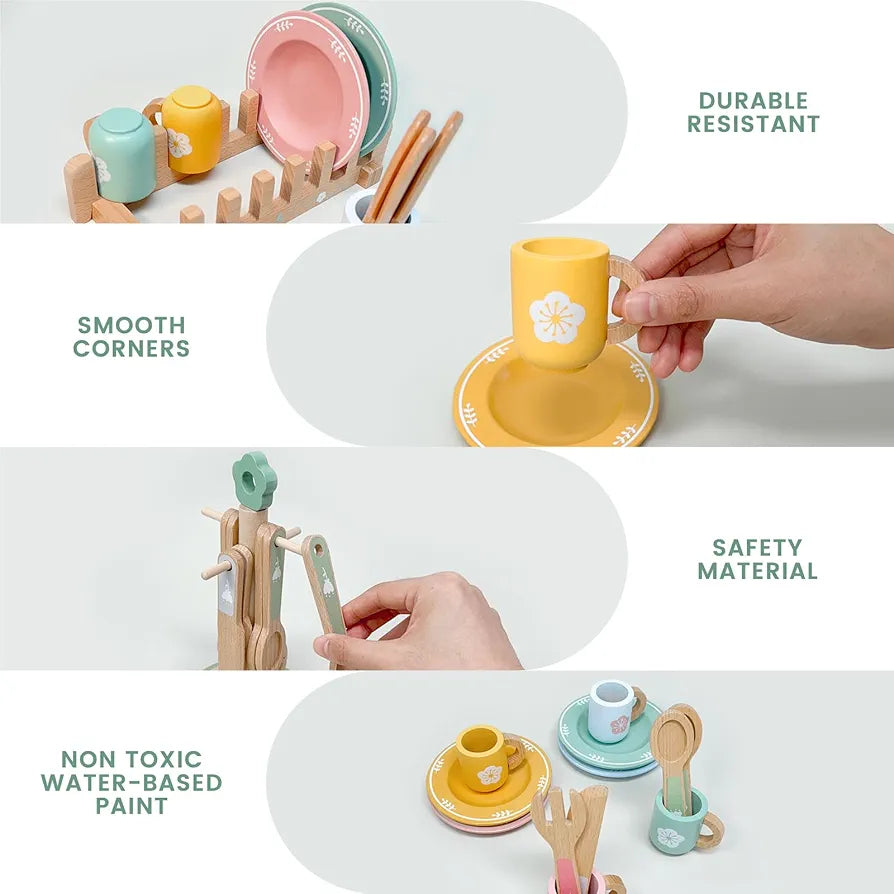 My little dinnerware wood set