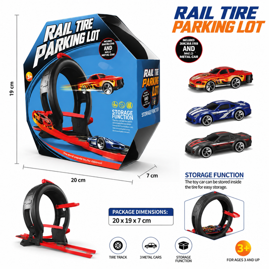 Rail tire parking lot