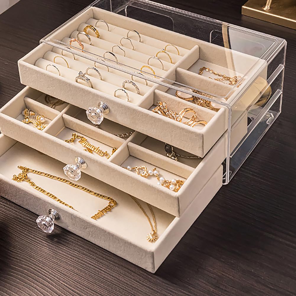 Acrylic organizer with 3 drawers