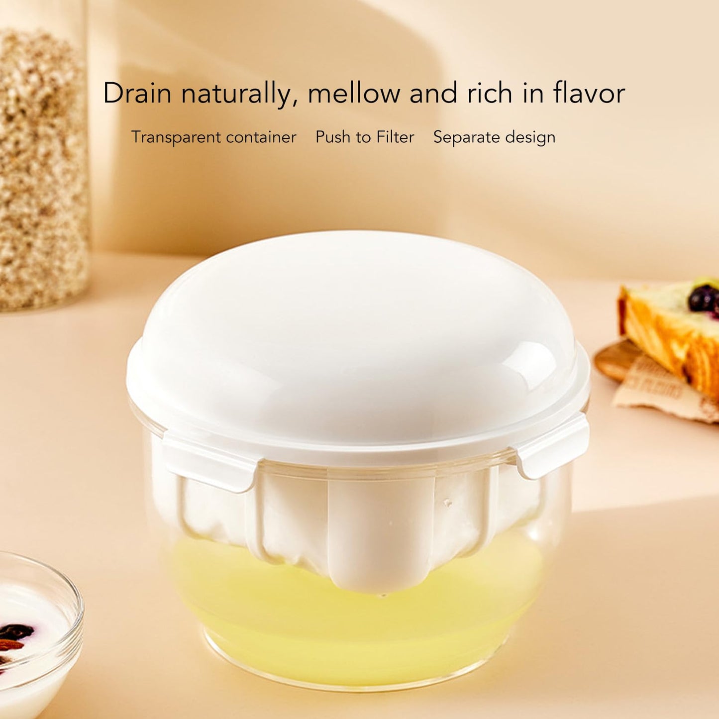 Large yogurt and labne strainer