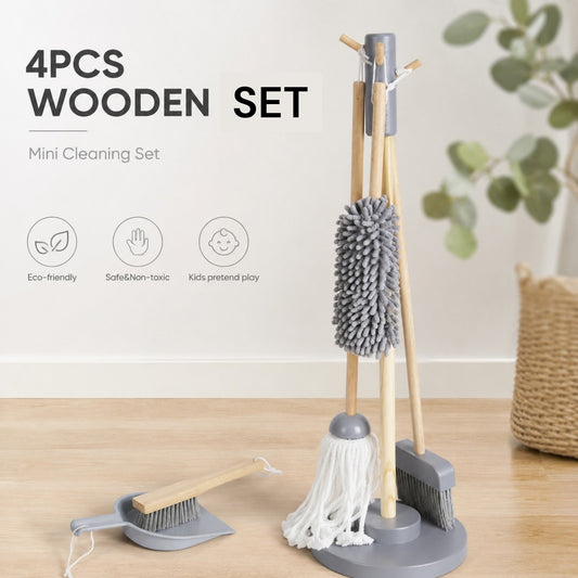 Wooden cleaning set