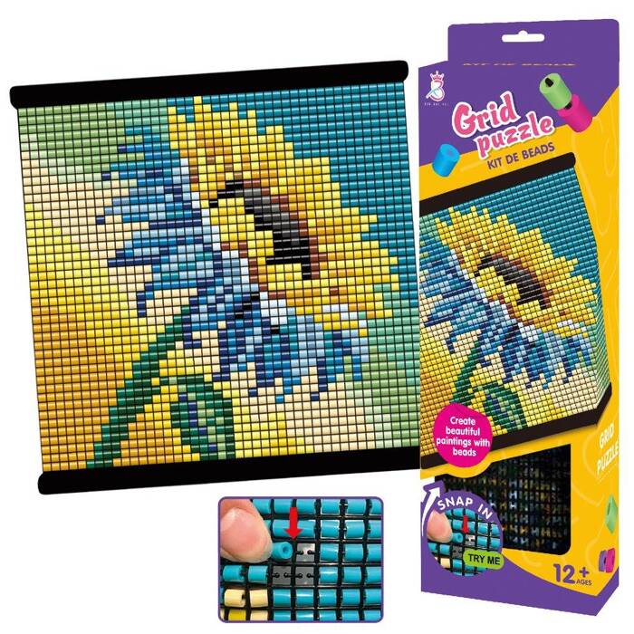 Beads grid puzzle