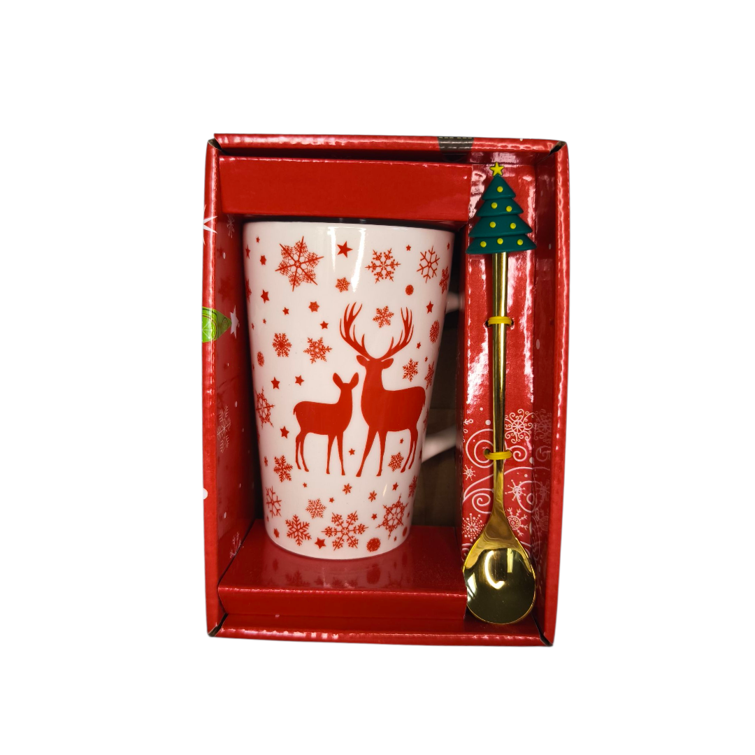 Christmas mug with spoon