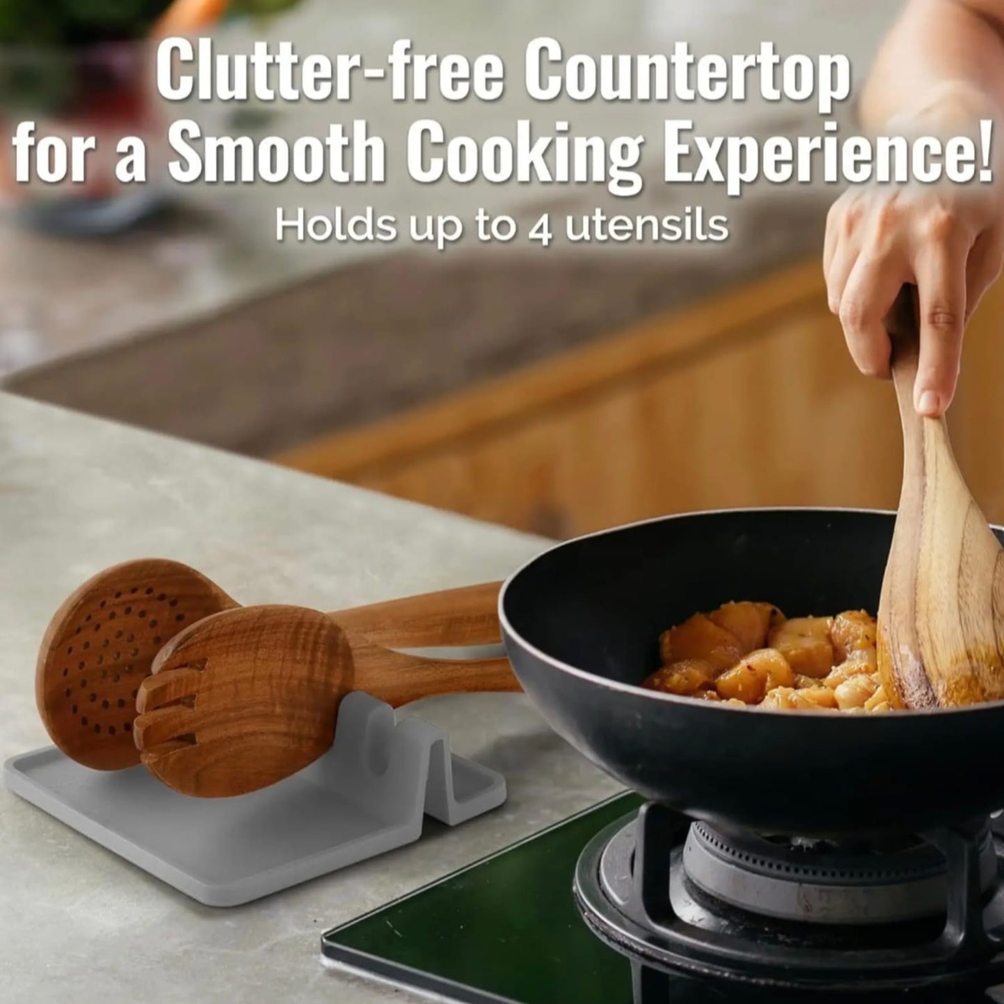 Silicone utensils holder