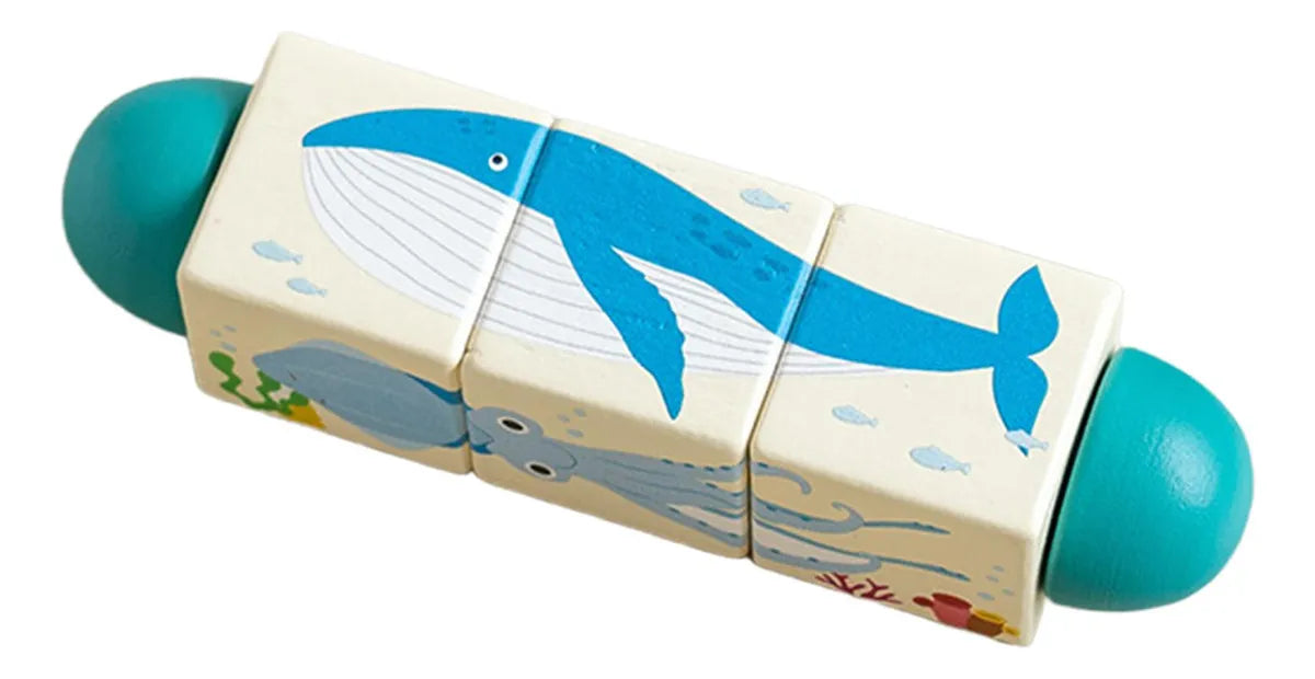 Wood rotating puzzle