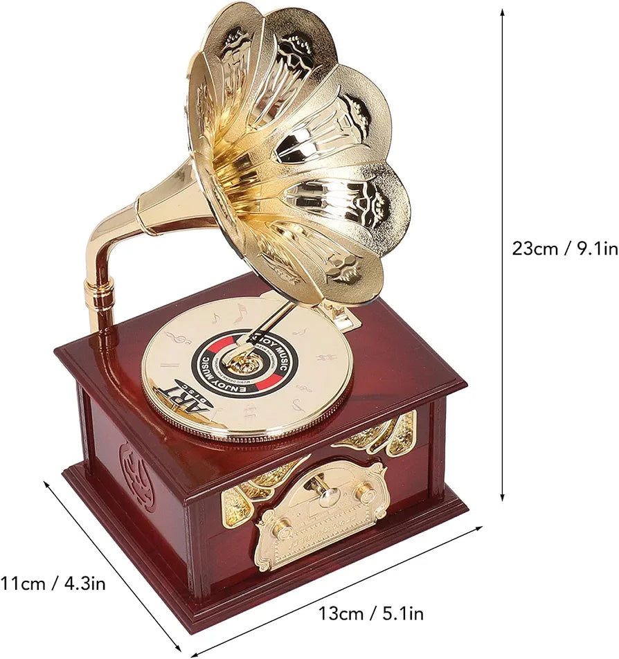 Vintage gramophone music box - 23 cm
