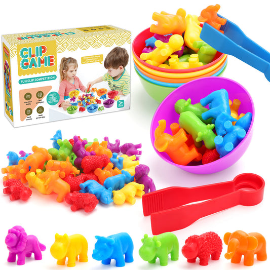 Color sorting clip game