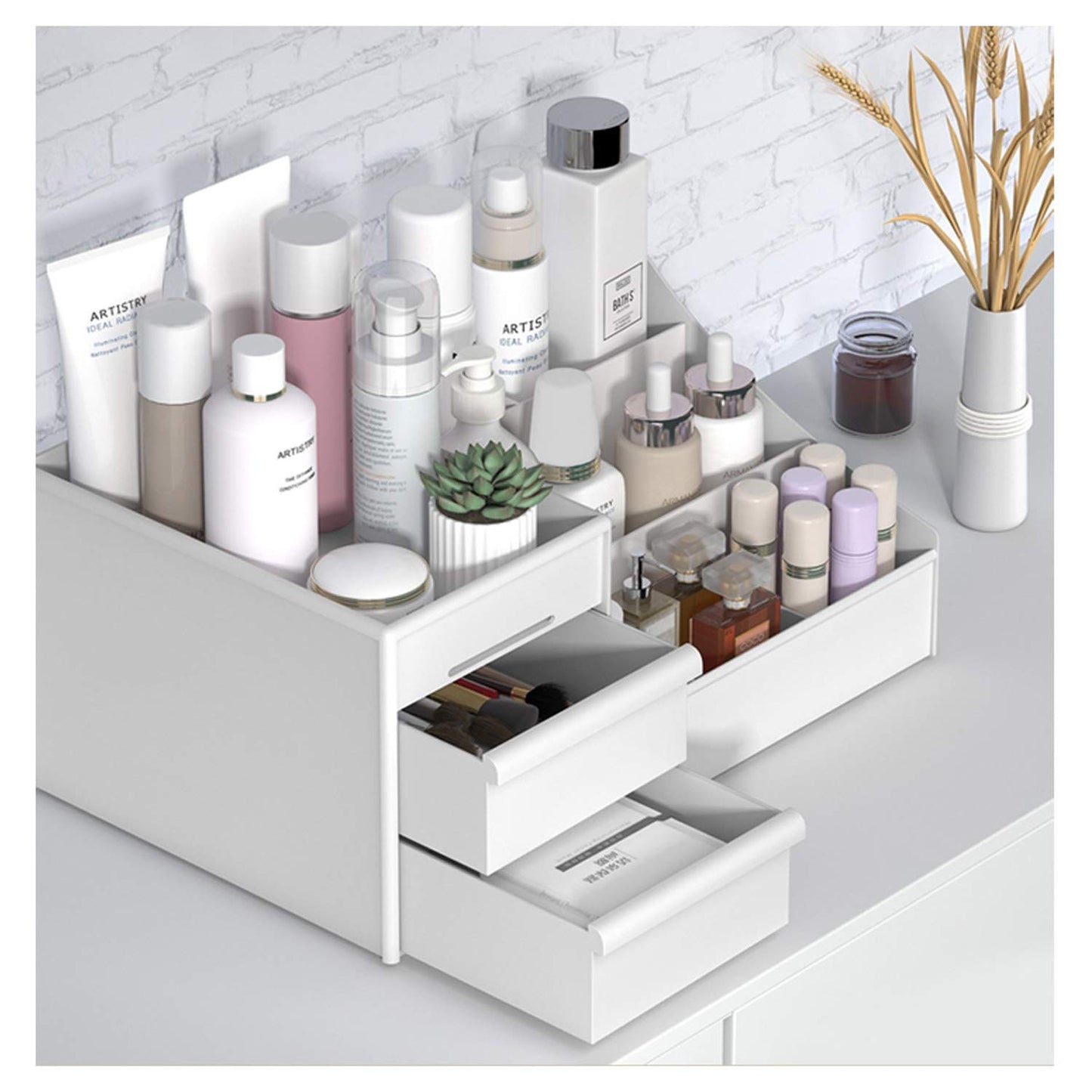 Multi drawer makeup organizer