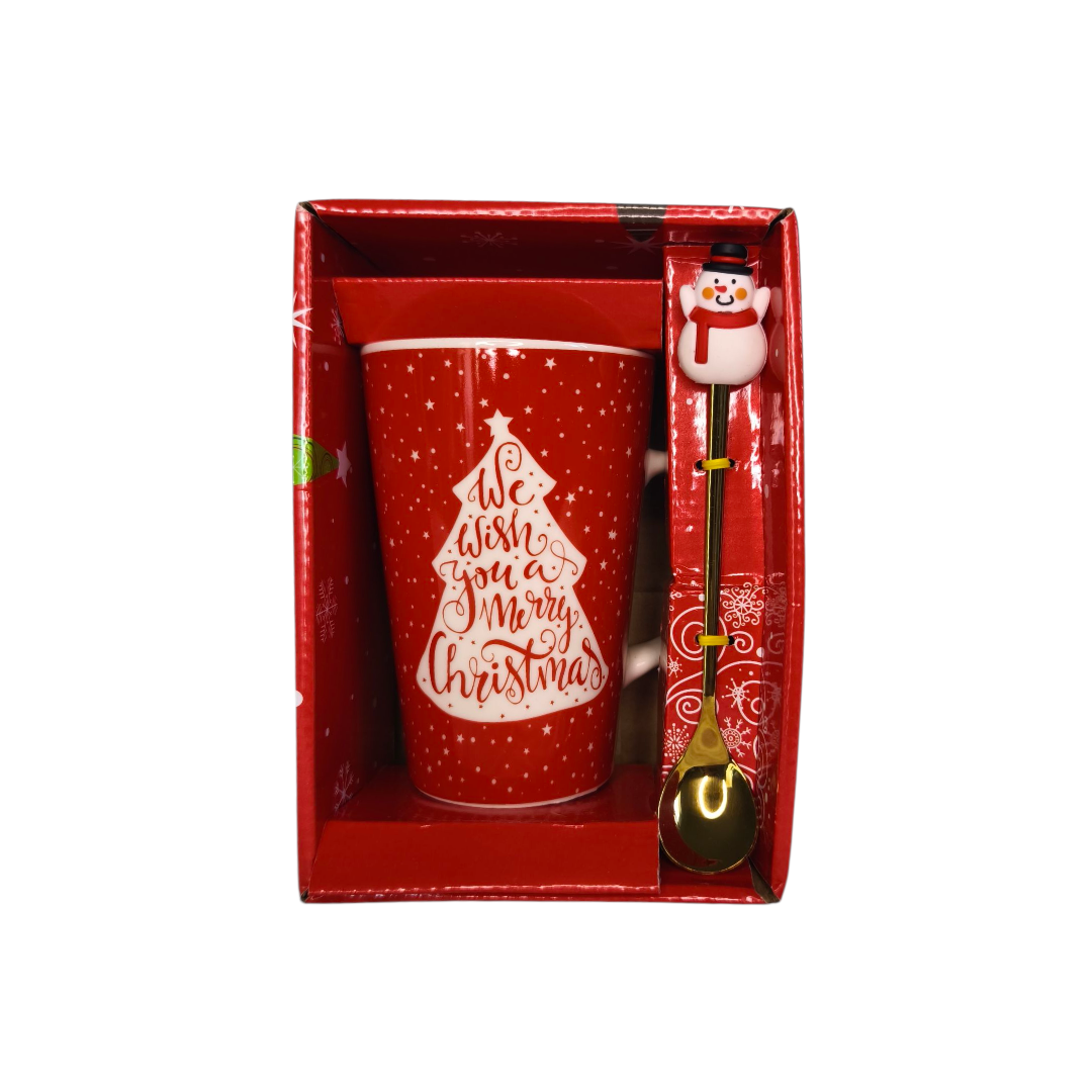 Christmas mug with spoon