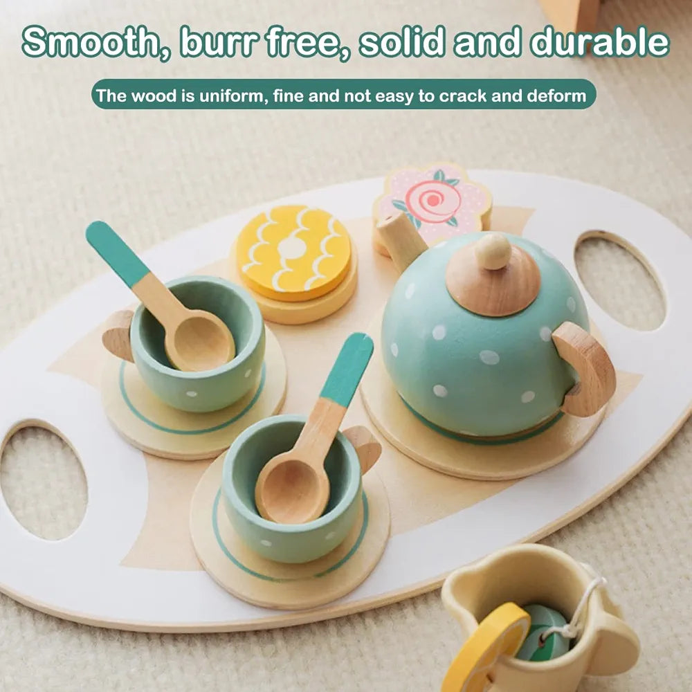 Wooden tea set