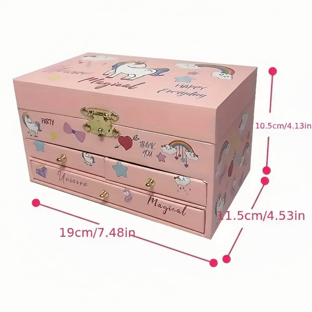 Unicorn jewelry music box