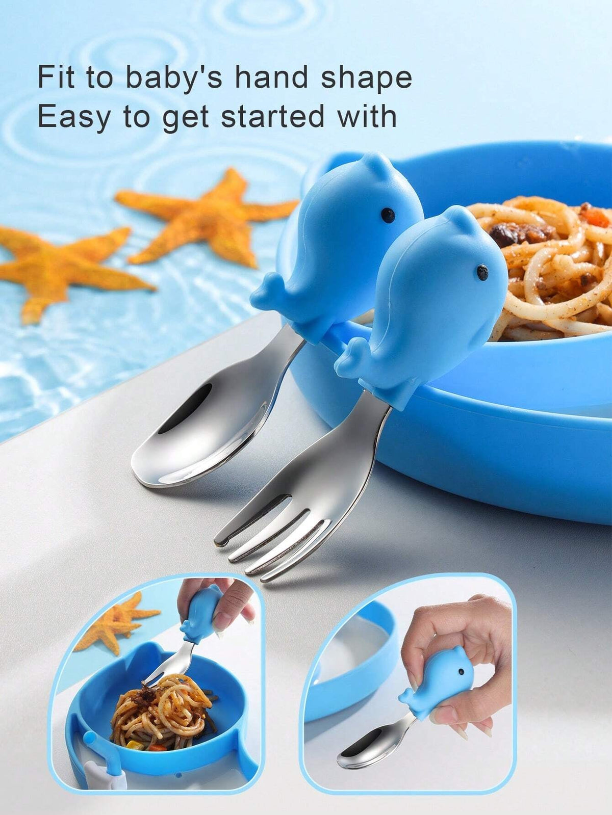 Dolphin silicone tableware