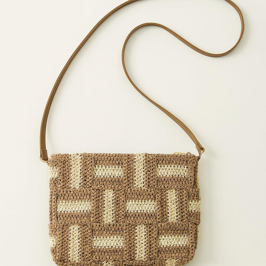 Wicker shoulder bag