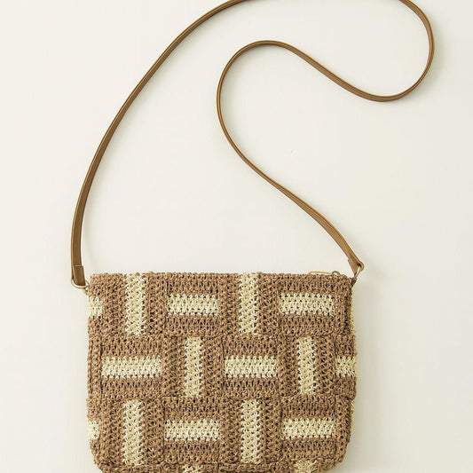 Wicker shoulder bag