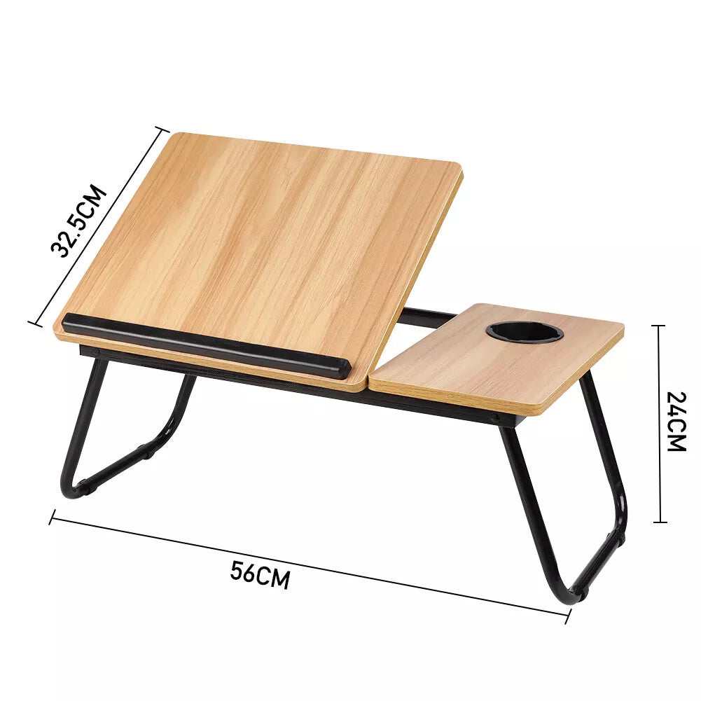 Foldable adjustable laptop table