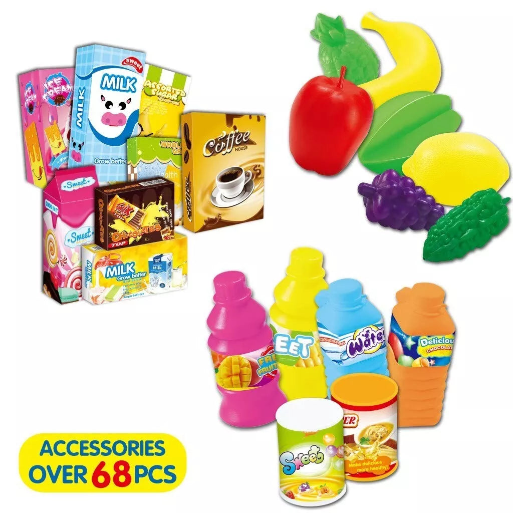 Supermarket set with trolley