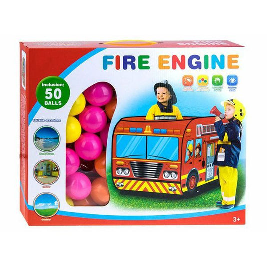 Firefighter tent with 50 balls